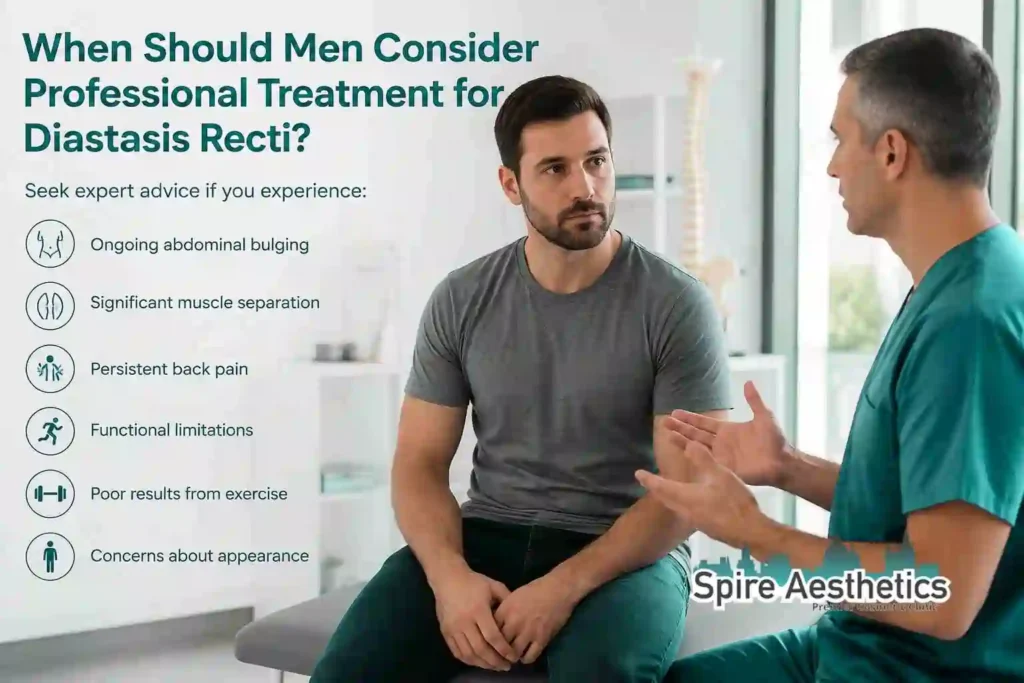 When Should Men Consider Professional Treatment for Diastasis Recti Yorkhill?